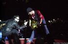 Bono and the Edge went for broke at the U2 show at Compaq Center in San Jose. San Francisco Chronicle photo by Gina Gayle 
