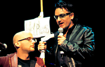 Moby & Bono @ New York Against Violence Concert