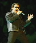 U2's Bono sings during a sold-out concert in Vancouver. (CP PHOTO/Richard Lam)
