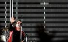 Irish singer Bono of the band U2 perfoms during a concert at the Olympic Stadium in Rome July 23, 2005. The band is in Italy as part of their 'Vertigo 2005' world tour. REUTERS/Alessia Pierdomenico