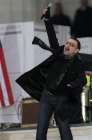 Bono, lead singer for the band U2, performs during the ' We Are One: Opening Inaugural Celebration at the Lincoln Memorial' in Washington, Sunday, Jan. 18, 2009. (AP Photo/Carolyn Kaster)