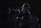 Bono, of the musical group U2, performs at the opening act of the 51st Annual Grammy Awards on Sunday, Feb. 8, 2009, in Los Angeles. (AP Photo/Mark J. Terrill)
