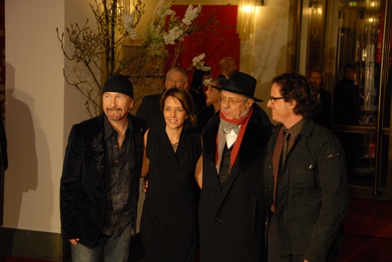 The Edge & Adam Clayton at the It Might Get Loud premiere during the Berlinale 2009